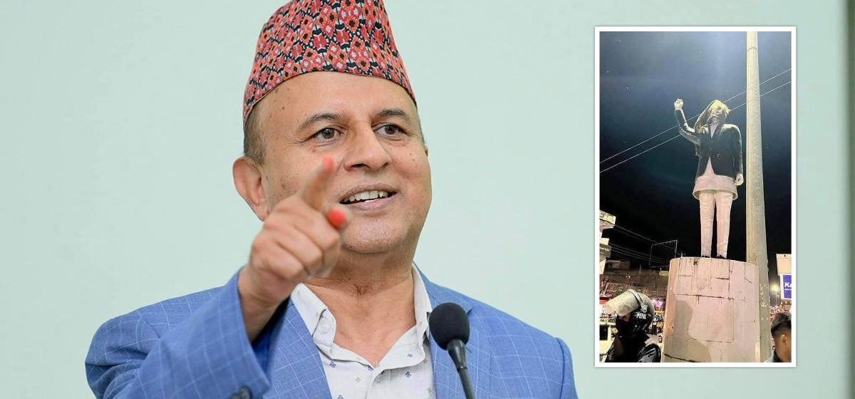 राजावादीले नेपालगञ्जमा विपिको सालिकमा कालोमोसो दल्ने र तोडफोड गर्ने धृष्टता गरे छन् : महासचिव पोखरेल,