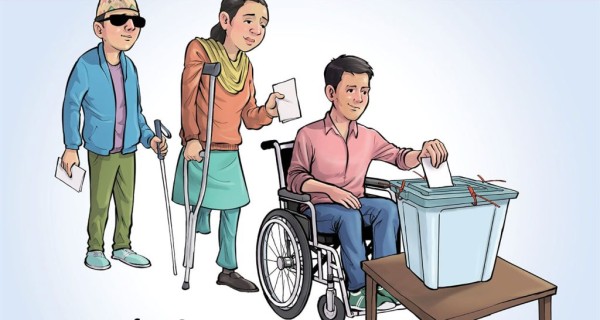 दृष्टिविहीन, अपांगता भएका र असहाय मतदाताका लागि मतदानमा विशेष व्यवस्था