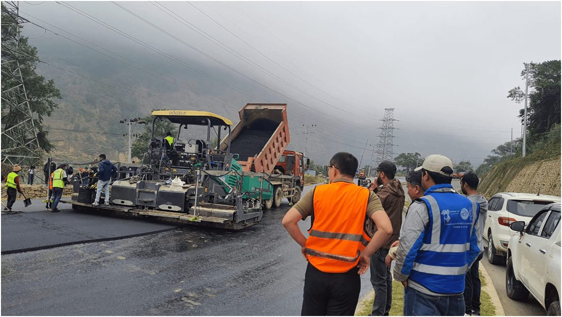 मुग्लिन सडकको पश्चिमतर्फ ४३ प्रतिशत भौतिक प्रगति